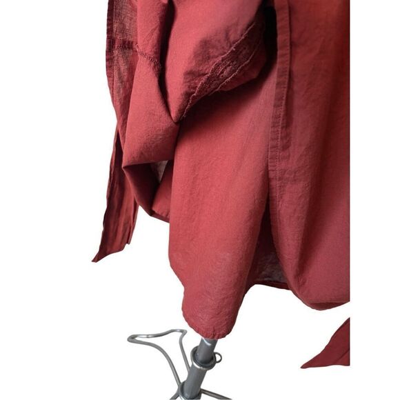 Evereve Midi Dress Belted size S Rust Brick brown - Picture 9 of 12